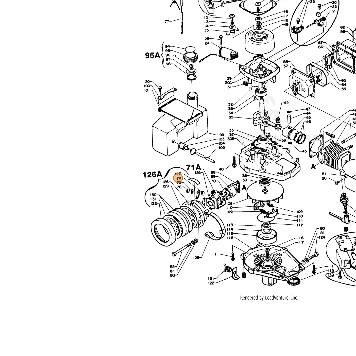 ECHO part 17802107330 — IPL diagram snippet (6x zoom, amber highlight)
