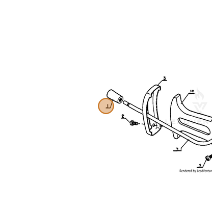 ECHO part 17802301110 — IPL diagram snippet (6x zoom, amber highlight)