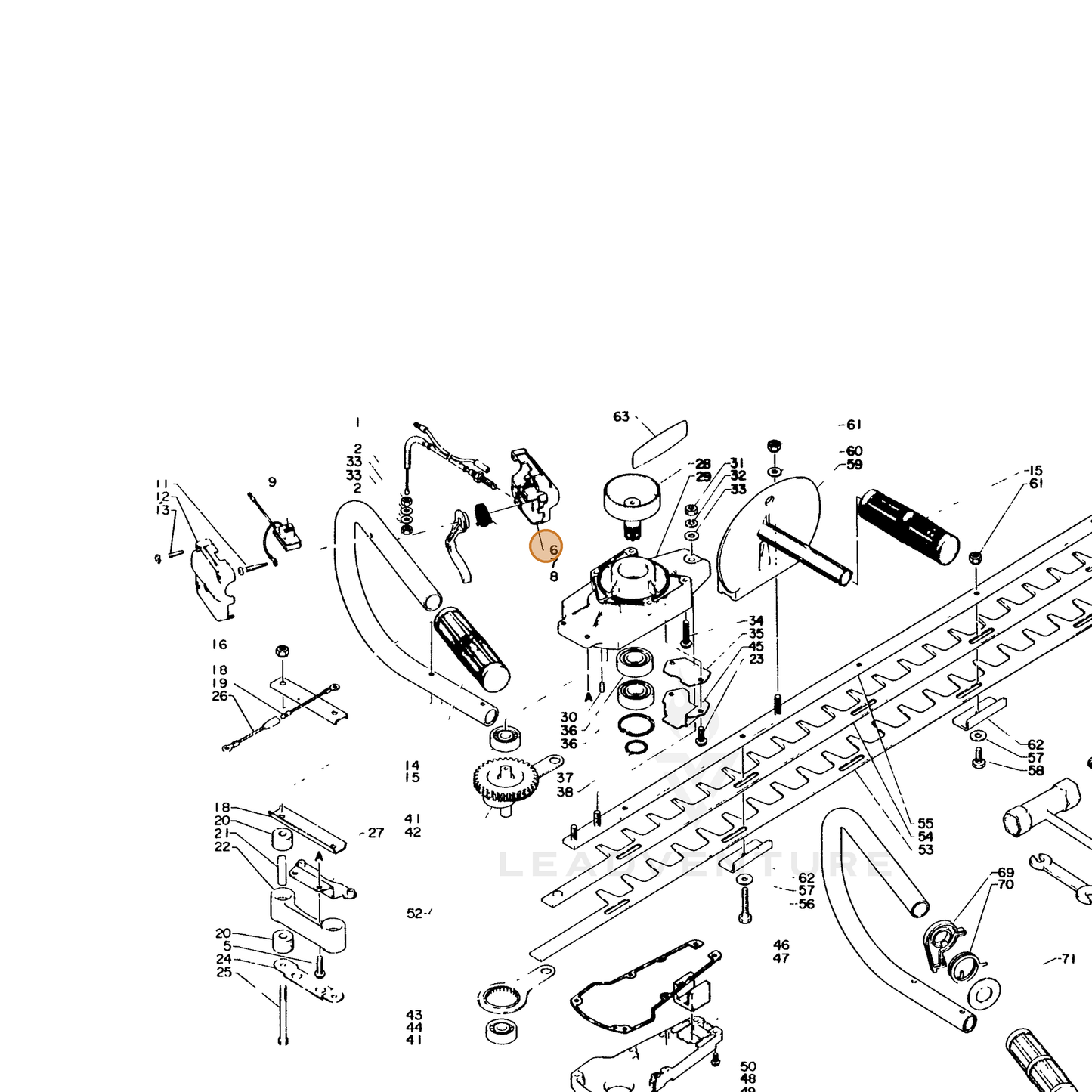 ECHO part 17802401261 — IPL diagram snippet (6x zoom, amber highlight)