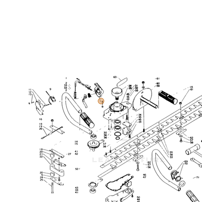 ECHO part 17802401261 — IPL diagram snippet (6x zoom, amber highlight)