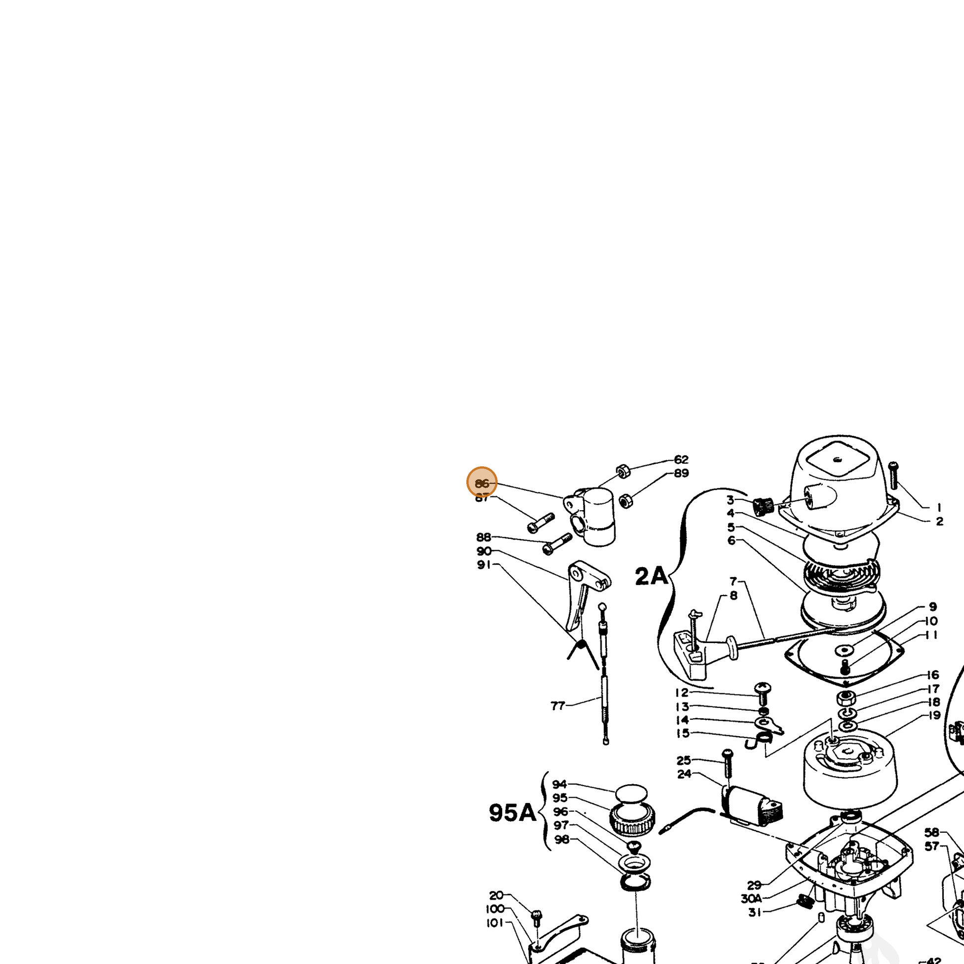ECHO part 17802406130 — IPL diagram snippet (6x zoom, amber highlight)