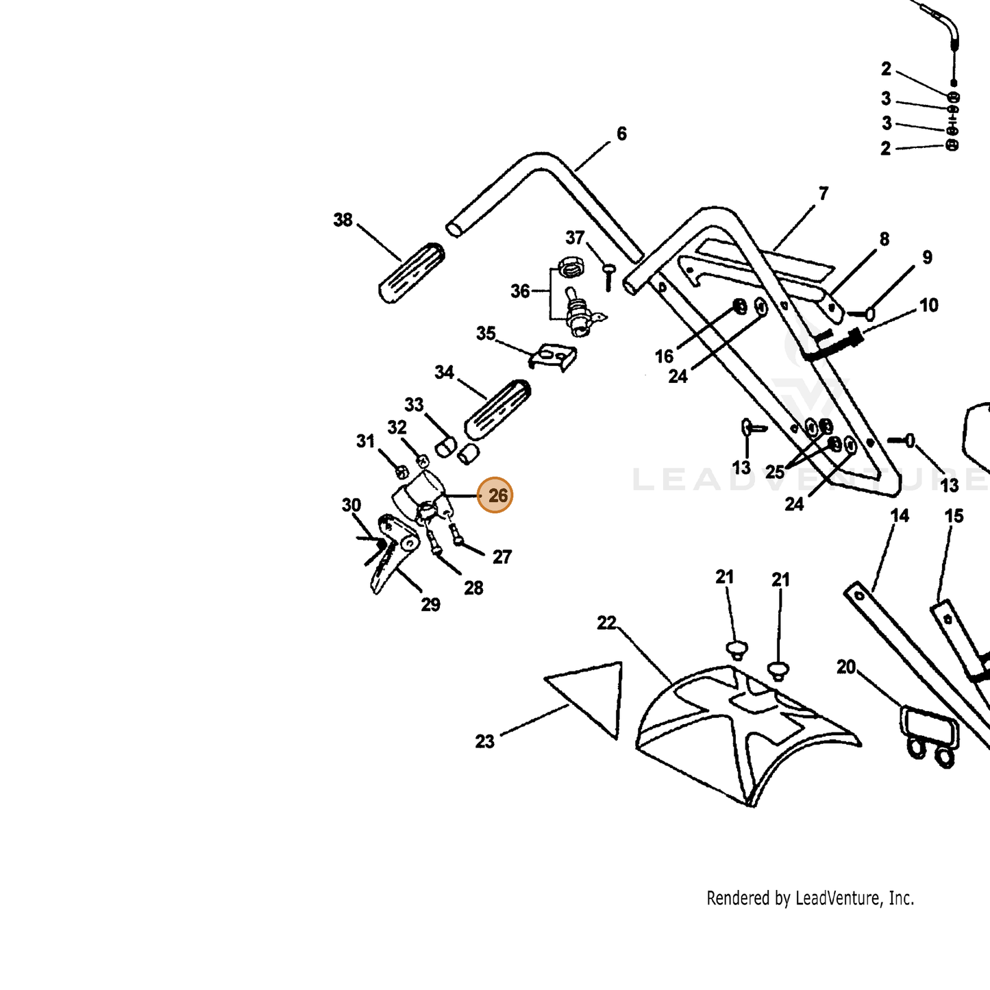 ECHO part 17802408730 — IPL diagram snippet (6x zoom, amber highlight)