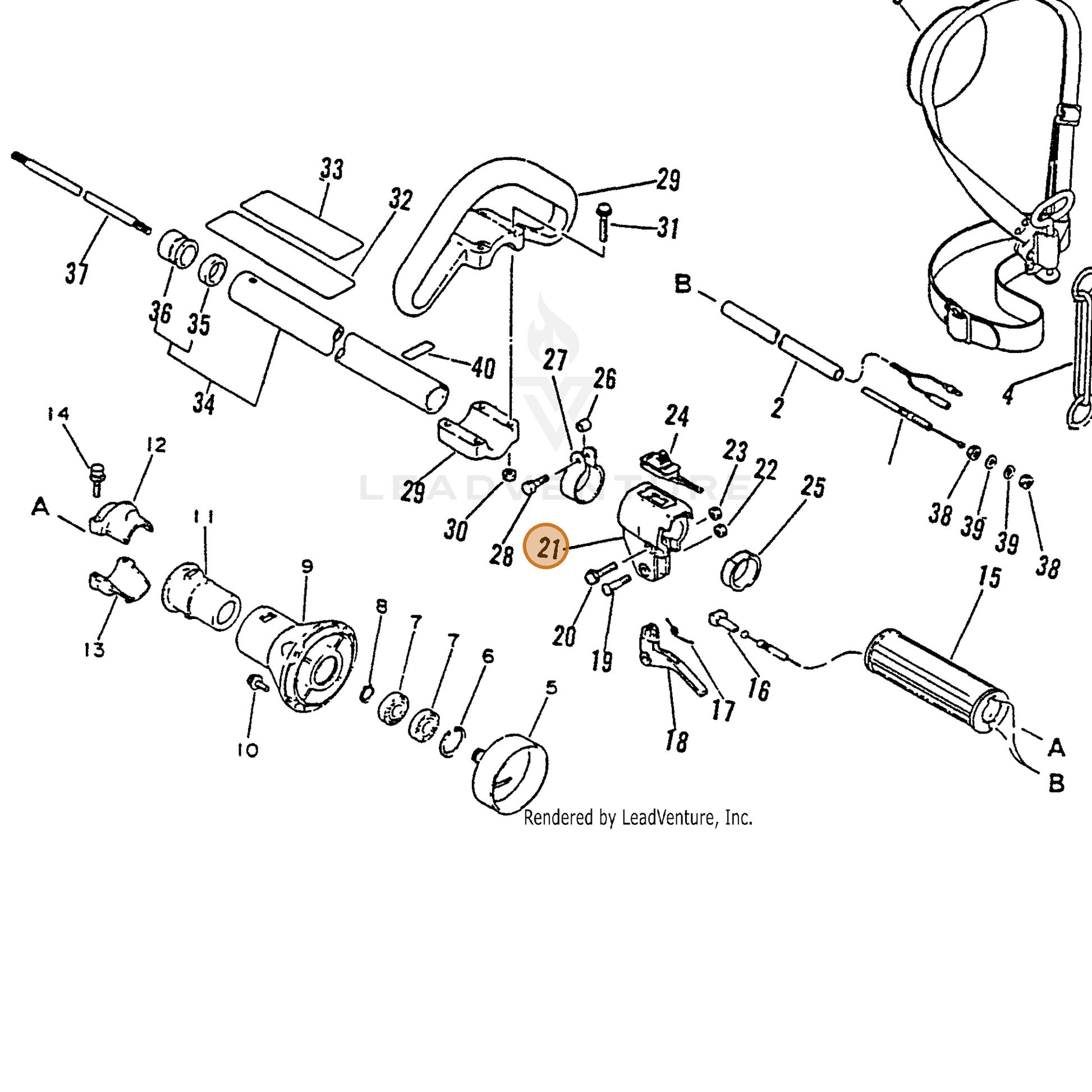 ECHO part 17802449730 — IPL diagram snippet (6x zoom, amber highlight)