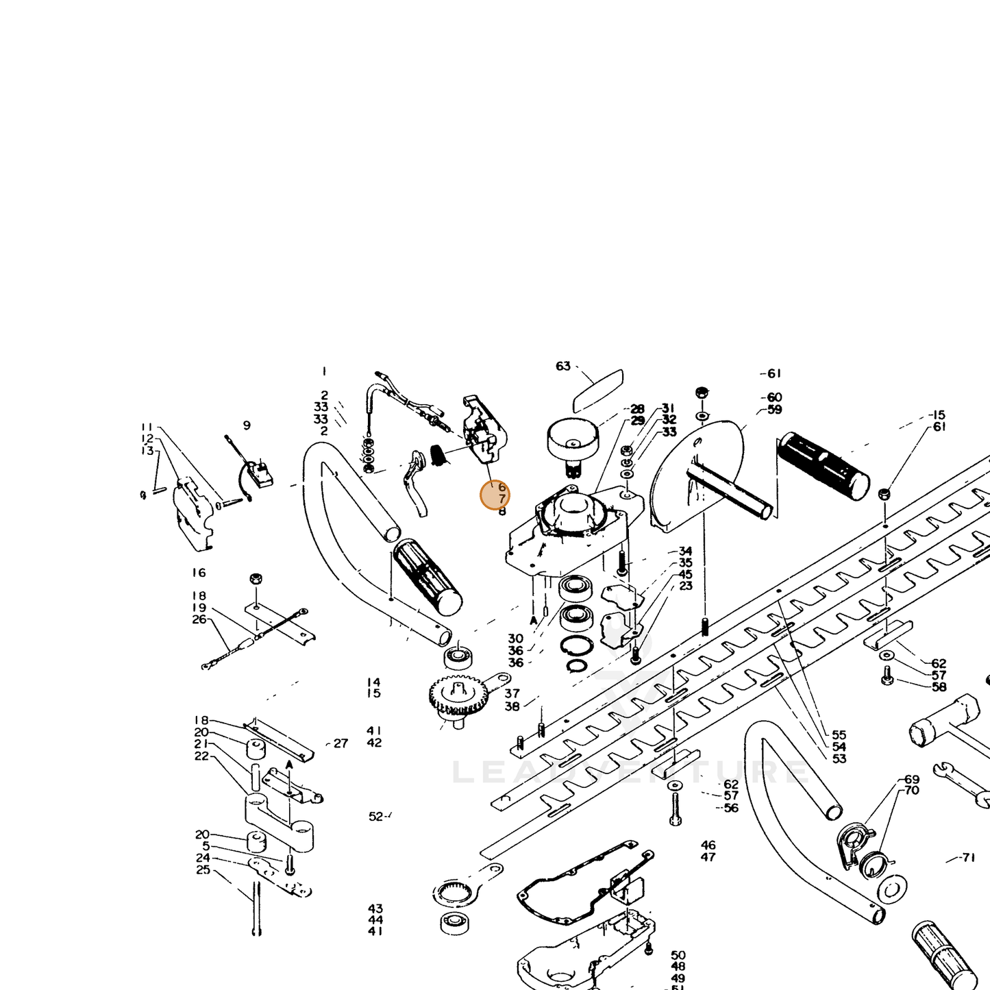 ECHO part 17804301260 — IPL diagram snippet (6x zoom, amber highlight)