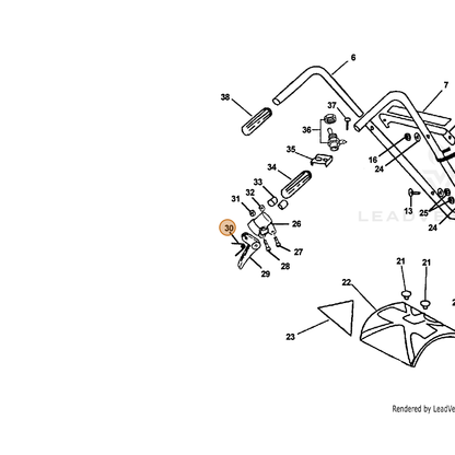 ECHO part 17804305230 — IPL diagram snippet (6x zoom, amber highlight)