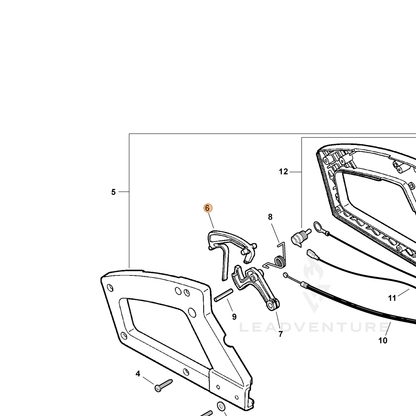 ECHO part 17809006560 — IPL diagram snippet (6x zoom, amber highlight)