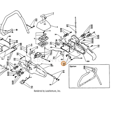 ECHO part 17809014730 — IPL diagram snippet (6x zoom, amber highlight)