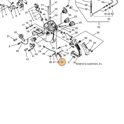 ECHO part 17809016430 — IPL diagram snippet (6x zoom, amber highlight)