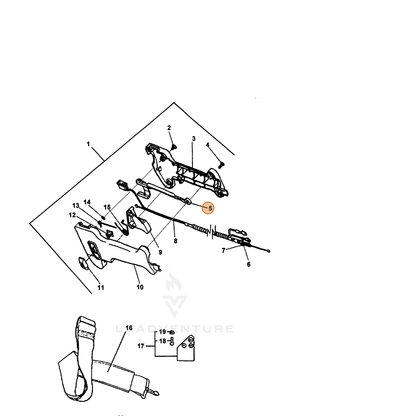 ECHO part 17809022060 — IPL diagram snippet (6x zoom, amber highlight)