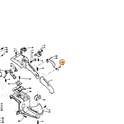ECHO part 17809110130 — IPL diagram snippet (6x zoom, amber highlight)