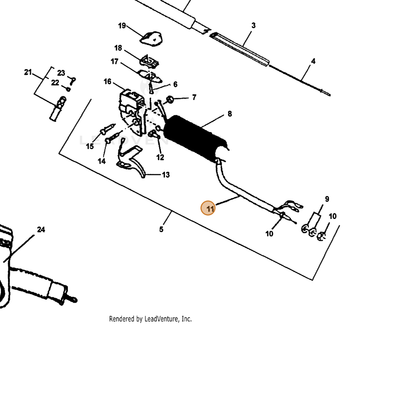 ECHO part 17810022160 — IPL diagram snippet (6x zoom, amber highlight)