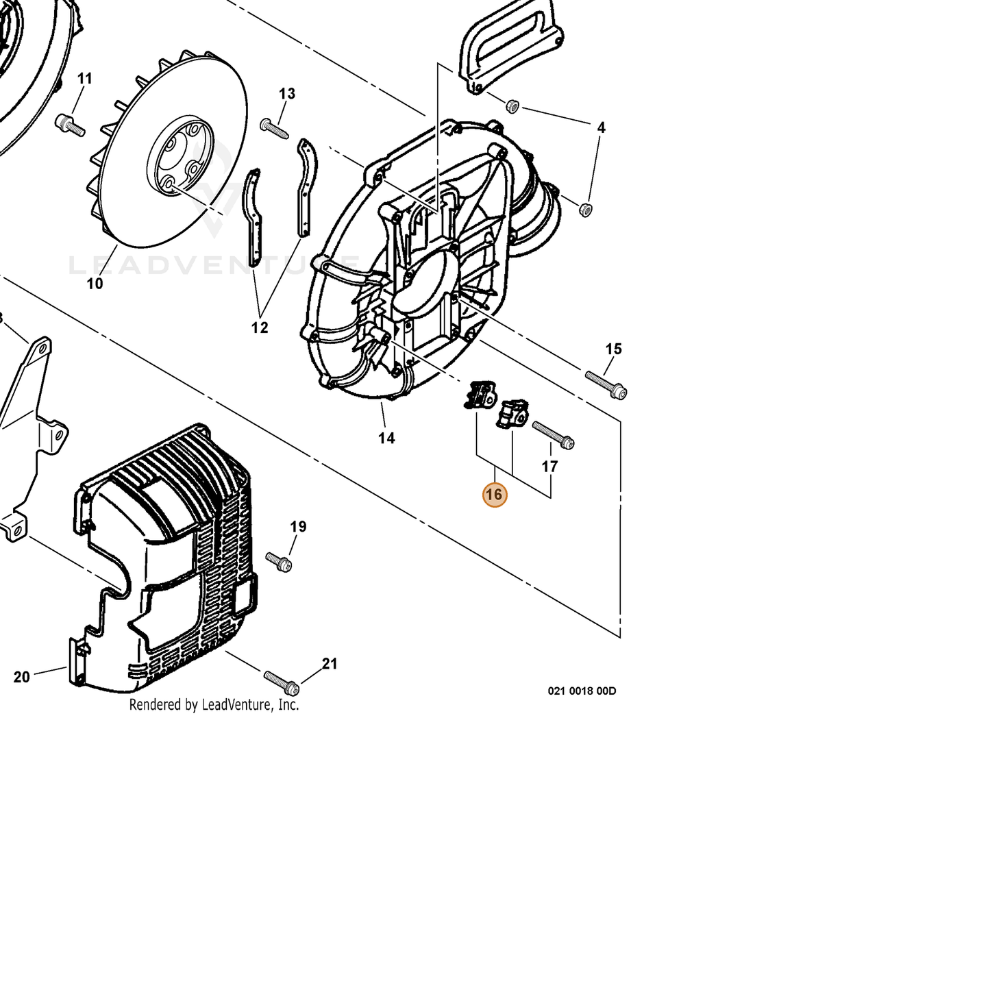 ECHO part 17810108260 — IPL diagram snippet (6x zoom, amber highlight)