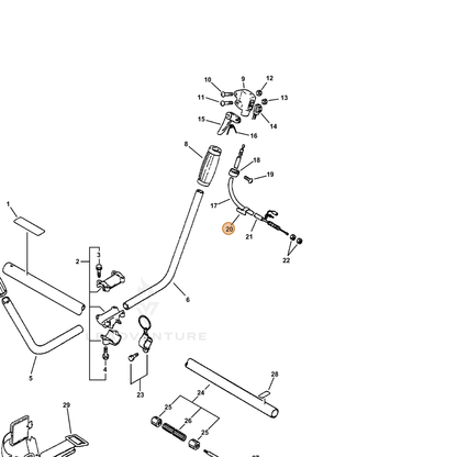 ECHO part 17811104930 — IPL diagram snippet (6x zoom, amber highlight)