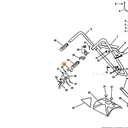 ECHO part 17811113350 — IPL diagram snippet (6x zoom, amber highlight)