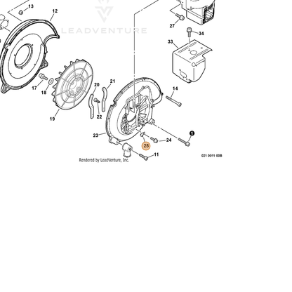 ECHO part 17811122330 — IPL diagram snippet (6x zoom, amber highlight)