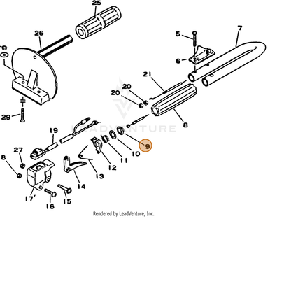 ECHO part 17811204560 — IPL diagram snippet (6x zoom, amber highlight)