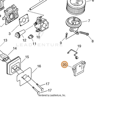 ECHO part 17811260931 — IPL diagram snippet (6x zoom, amber highlight)
