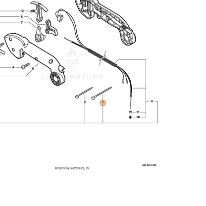 ECHO part 17812109860 — IPL diagram snippet (6x zoom, amber highlight)