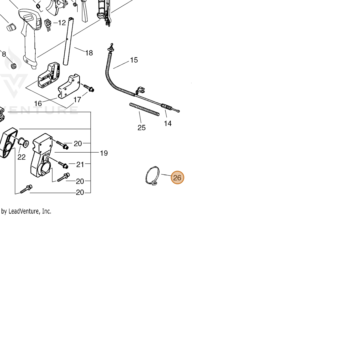 ECHO part 17812110850 — IPL diagram snippet (6x zoom, amber highlight)