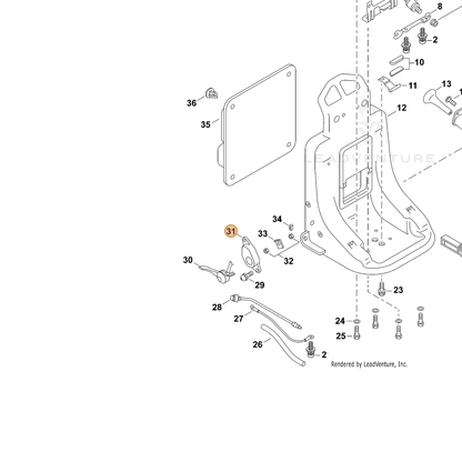 ECHO part 17812314010 — IPL diagram snippet (6x zoom, amber highlight)