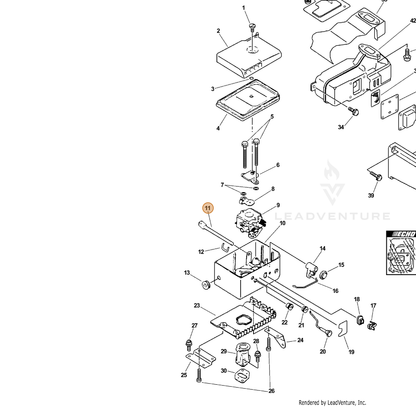 ECHO part 17812403360 — IPL diagram snippet (6x zoom, amber highlight)