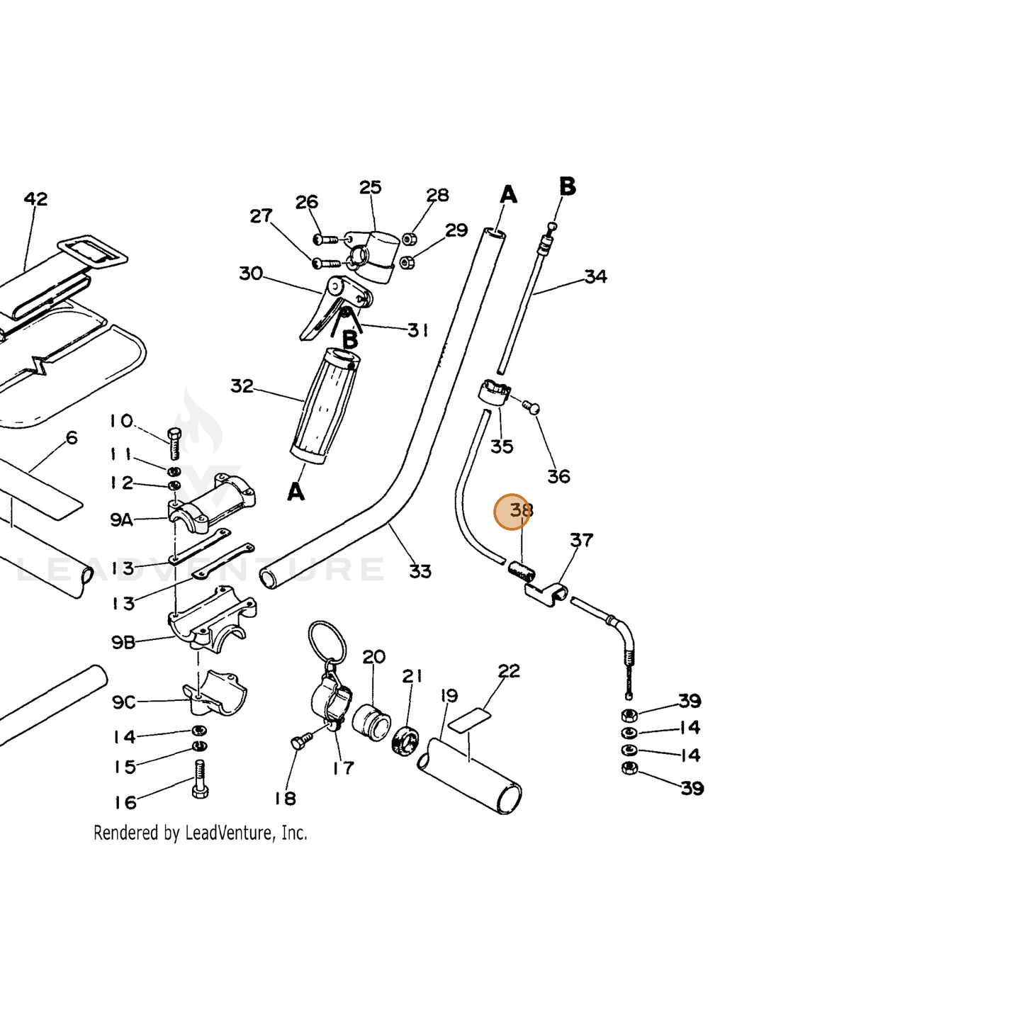 ECHO part 17812704930 — IPL diagram snippet (6x zoom, amber highlight)