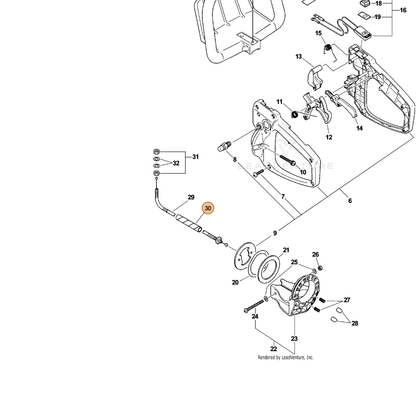 ECHO part 17812713361 — IPL diagram snippet (6x zoom, amber highlight)