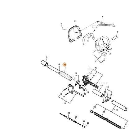 ECHO part 17812721461 — IPL diagram snippet (6x zoom, amber highlight)