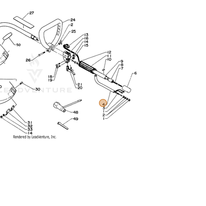 ECHO part 17812724030 — IPL diagram snippet (6x zoom, amber highlight)
