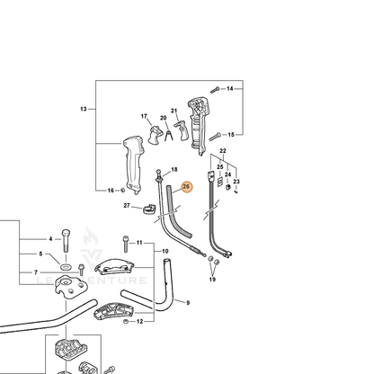 ECHO part 17812743230 — IPL diagram snippet (6x zoom, amber highlight)
