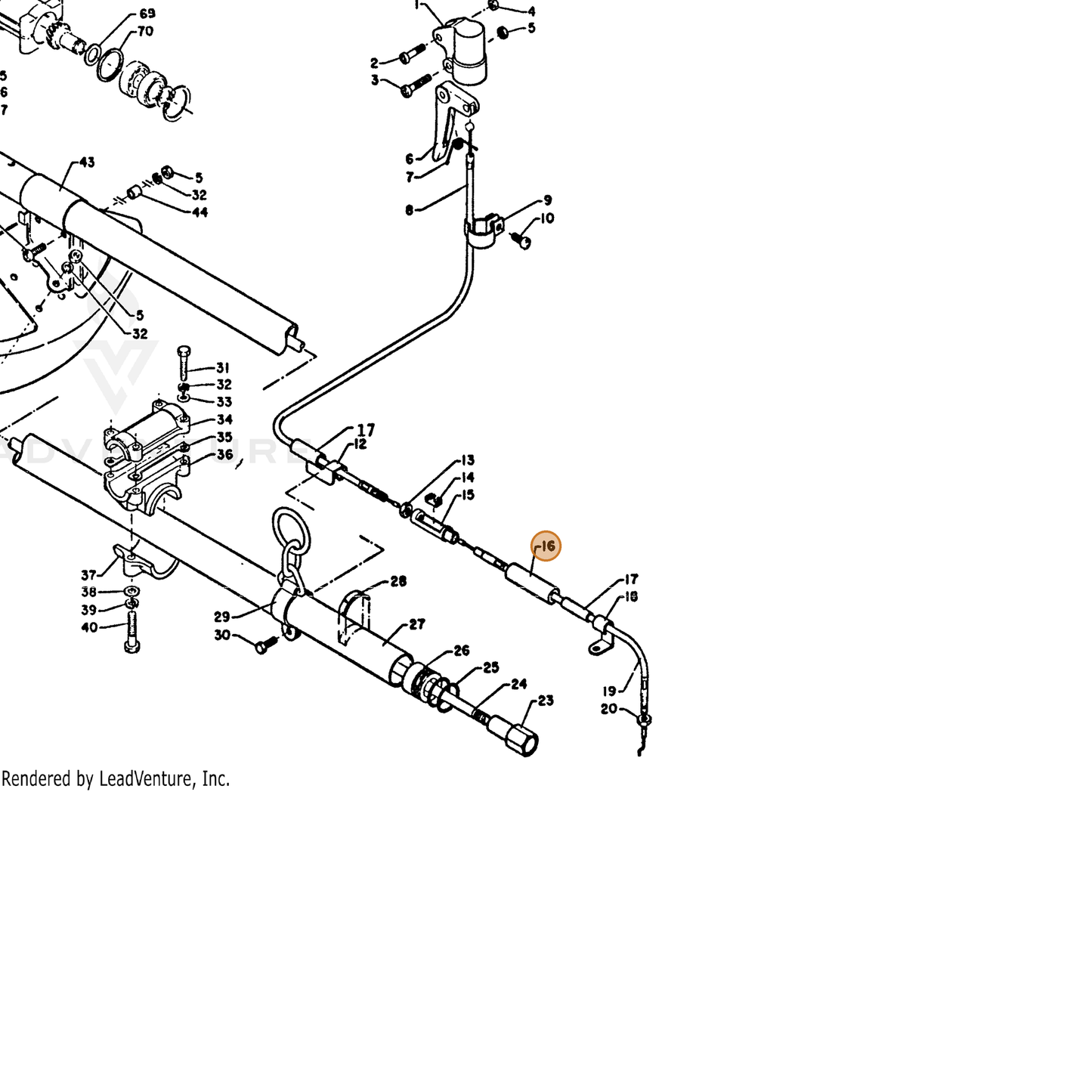 ECHO part 17812805630 — IPL diagram snippet (6x zoom, amber highlight)