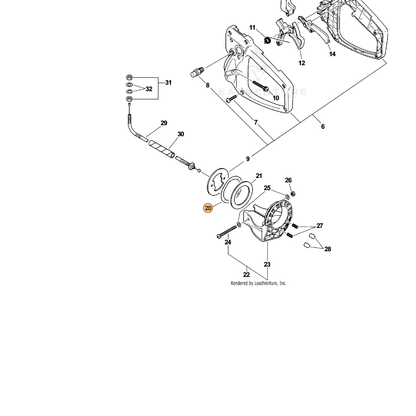 ECHO part 17812913361 — IPL diagram snippet (6x zoom, amber highlight)