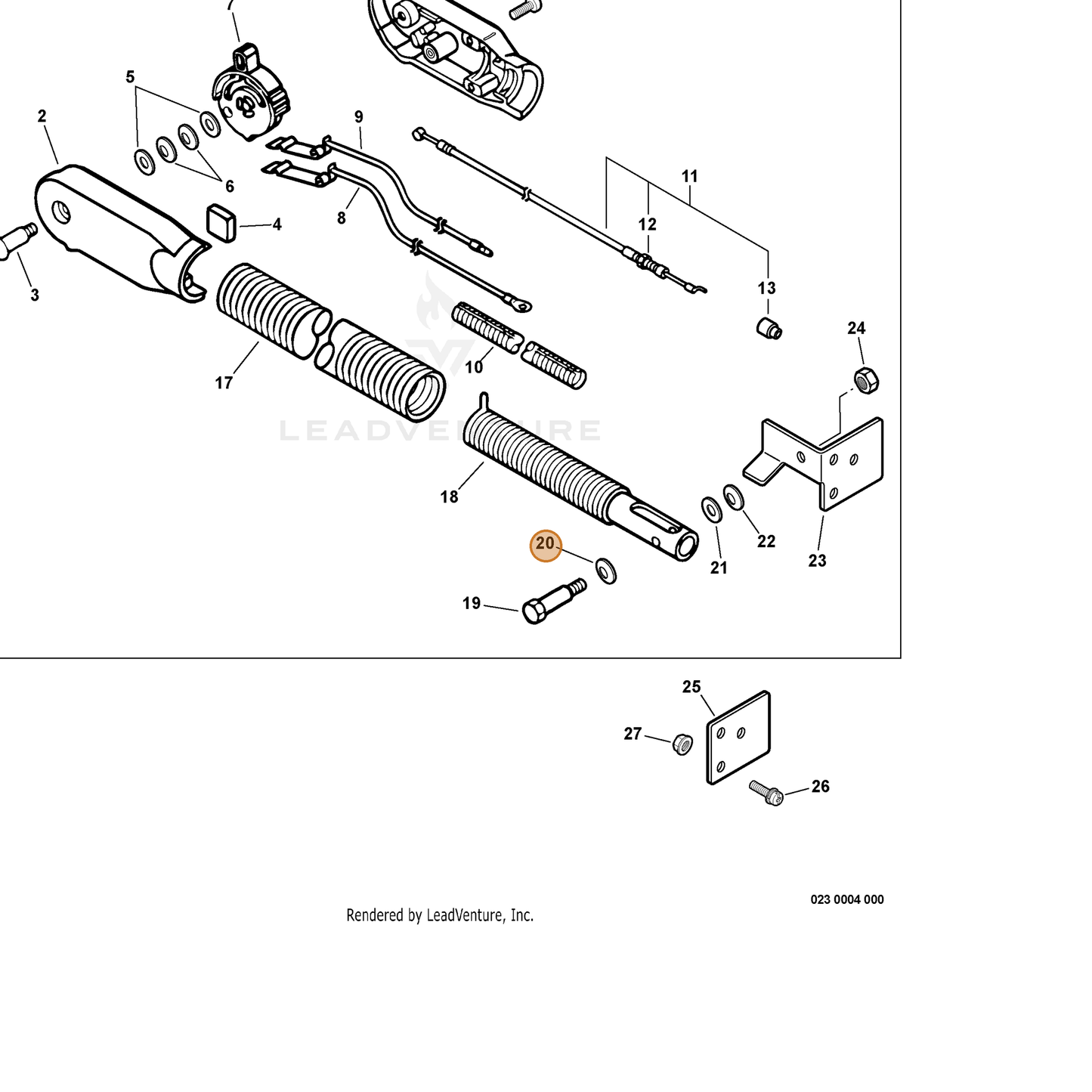 ECHO part 17812921060 — IPL diagram snippet (6x zoom, amber highlight)