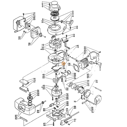 ECHO part 17813201261 — IPL diagram snippet (6x zoom, amber highlight)