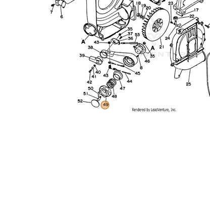 ECHO part 17813803460 — IPL diagram snippet (6x zoom, amber highlight)
