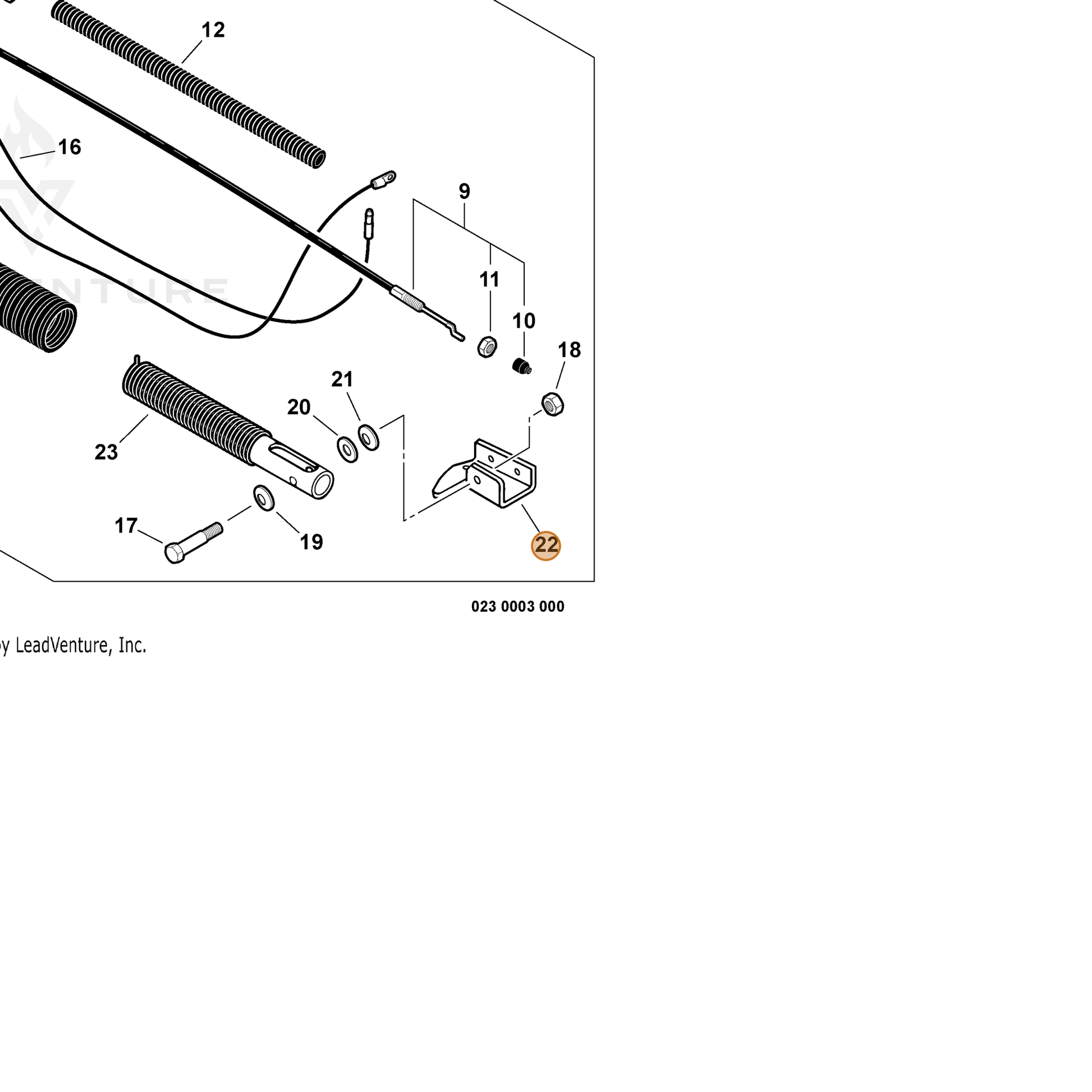 ECHO part 17816521060 — IPL diagram snippet (6x zoom, amber highlight)