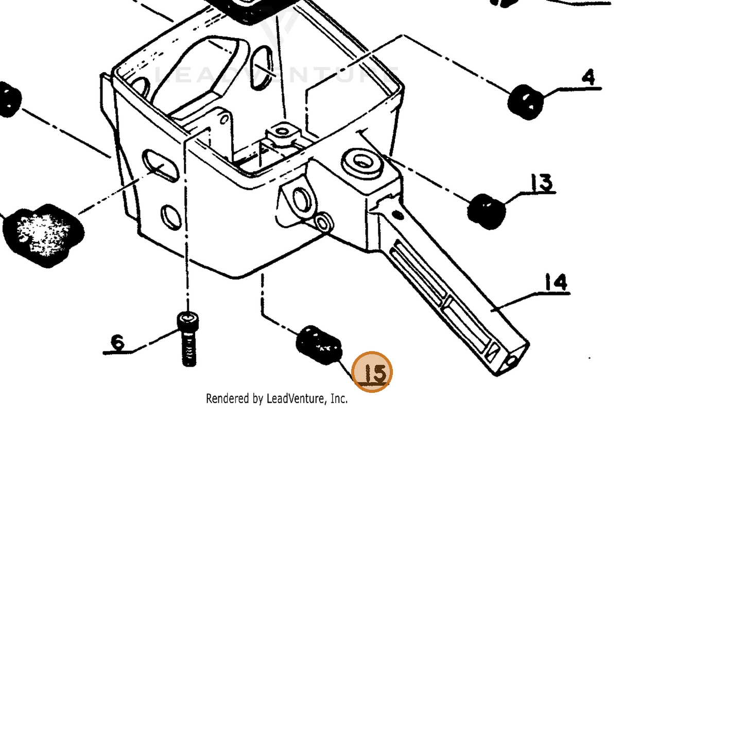 ECHO part 17821100330 — IPL diagram snippet (6x zoom, amber highlight)