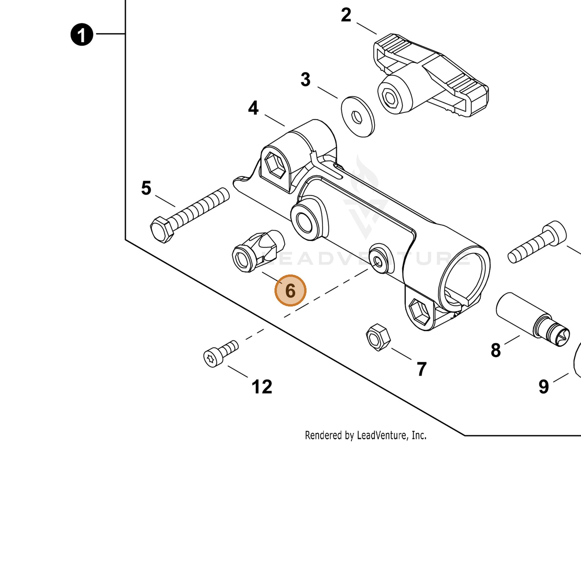 ECHO part 17830256630 — IPL diagram snippet (6x zoom, amber highlight)
