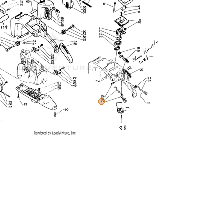 ECHO part 17830615131 — IPL diagram snippet (6x zoom, amber highlight)