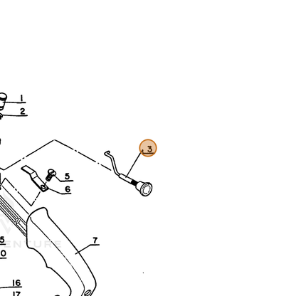 ECHO part 17851000334 — IPL diagram snippet (6x zoom, amber highlight)