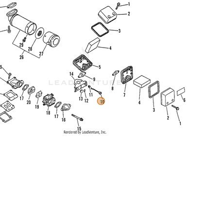 ECHO part 17851011960 — IPL diagram snippet (6x zoom, amber highlight)
