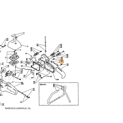 ECHO part 17851014730 — IPL diagram snippet (6x zoom, amber highlight)