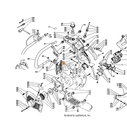 ECHO part 17851016130 — IPL diagram snippet (6x zoom, amber highlight)