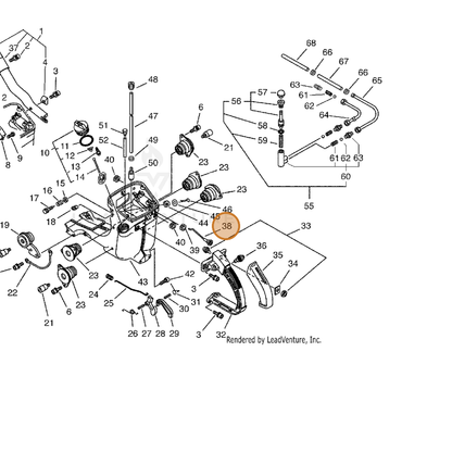 ECHO part 17851016430 — IPL diagram snippet (6x zoom, amber highlight)