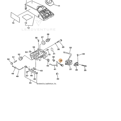 ECHO part 17851037630 — IPL diagram snippet (6x zoom, amber highlight)