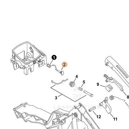 ECHO part 17851038730 — IPL diagram snippet (6x zoom, amber highlight)