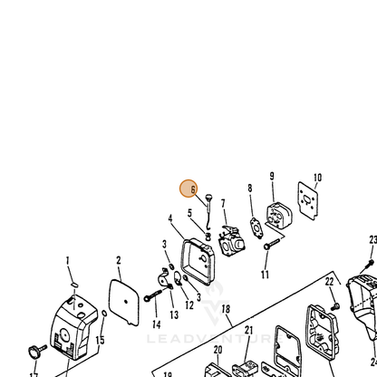 ECHO part 17851051730 — IPL diagram snippet (6x zoom, amber highlight)