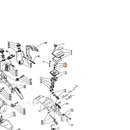 ECHO part 17851515130 — IPL diagram snippet (6x zoom, amber highlight)