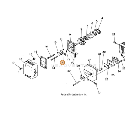 ECHO part 17851524830 — IPL diagram snippet (6x zoom, amber highlight)