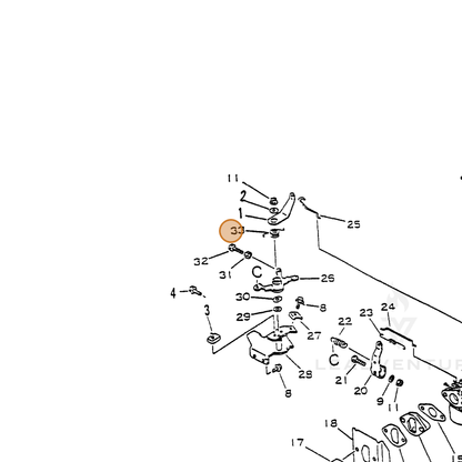 ECHO part 17852011620 — IPL diagram snippet (6x zoom, amber highlight)